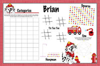Firehouse Dog Games Paper Placemat