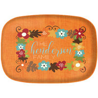 Fall Flowers Thanksgiving Platter