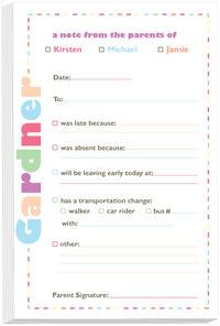 Colorful Dashes Pastel Excuse Pad