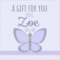 Lavender Butterfly Gift Stickers