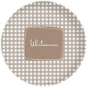 Cocoa Gingham Plate