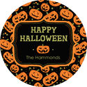 Carved Pumpkin Gift Stickers Round