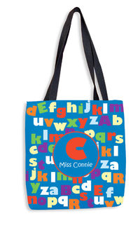 ABC Teacher Blue Tote Bag
