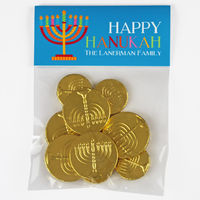 Happy Chanukah Candy Bag Toppers