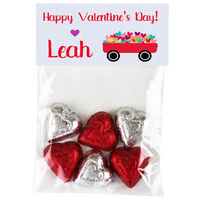 Heart Wagon Valentine Candy Bag Toppers