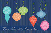 Bright Ornaments Navy Paper Placemats