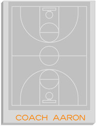 Basketball Court Coach Large Notepad