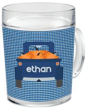 Blue Gingham Truck Acrylic Mug