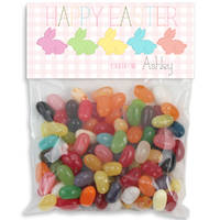 Bunny Line Pink Candy Bag Toppers
