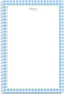 Blue Gingham Note Pad