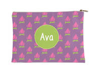 Purple Camp Fires Flat Pouch