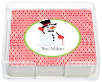 Candy Cane Snowman Coasters