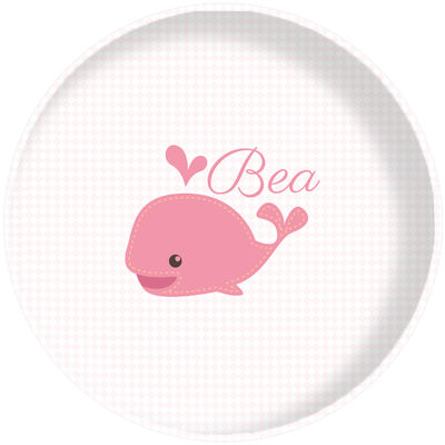 Pink Baby Whale Plate