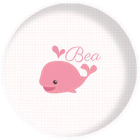 Pink Baby Whale Plate