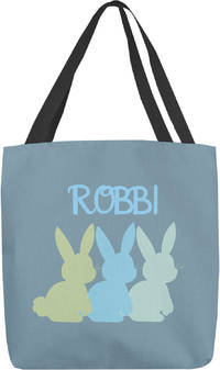 Bunny Line Pastel Tote Bag