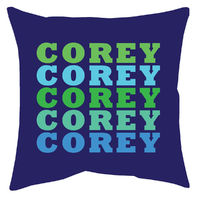 Name in Brights Boy Accent Pillow