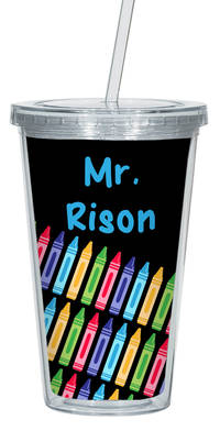 Lots of Crayons Clear Acrylic Tumbler