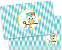 Flowery Hoot Placemat