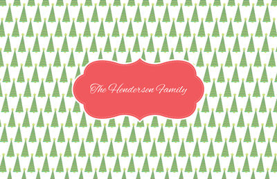 Christmas Tree Love Paper Placemats