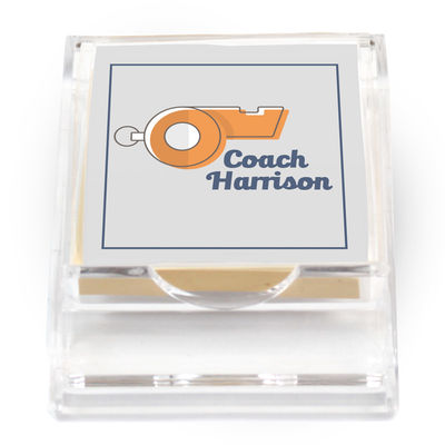 Coach Whistle Sticky Note Holder