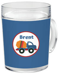 Blue Cement Truck Acrylic Mug