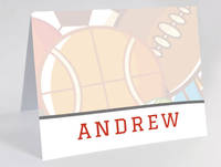 Sports Balls Foldover Card