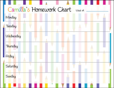 Color Pencils Weekly Calendar