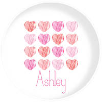 Scribble Hearts Plate