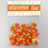Spiderweb Orange Candy Bag Toppers