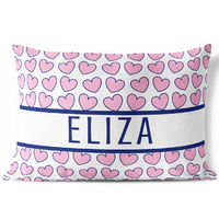 Pink Hearts Camp Pillowcase