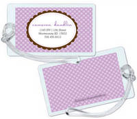 Scallop Frame Lavender Luggage Tag