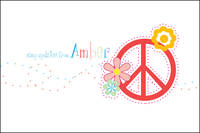 Polka Dot Peace Postcard
