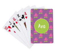 Purple Camp Fires Playing Cards