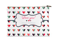 Paired Hearts Flat Pouch