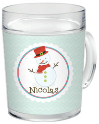Happy Snowman Clear Acrylic Mug