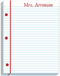 Teacher Lined Large Notepad