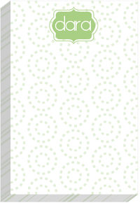 Dotted Circle Green Notepad