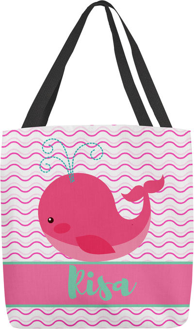 Pink Whale Tote Bag