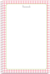 Pink Gingham Too Note Pad