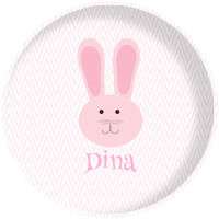 Pink Bunny Ears Plate