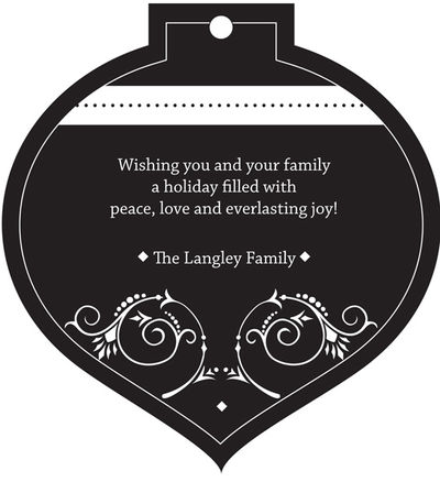 Black and White Ornament Card