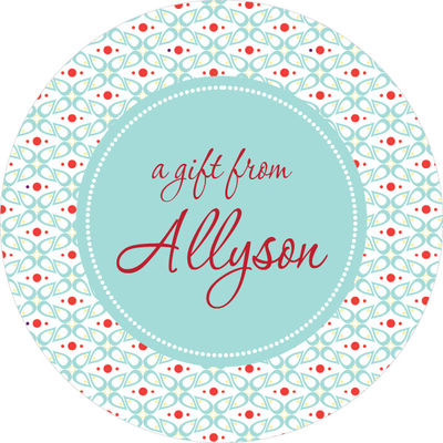 Floral Abstract Gift Stickers Round