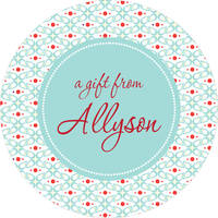 Floral Abstract Gift Stickers Round