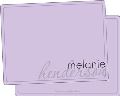 Modern Script Lilac Note Card