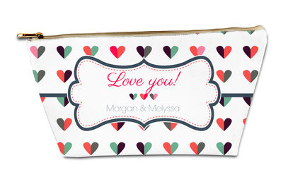 Paired Hearts Gusseted Pouch