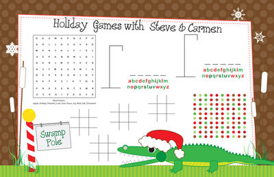 Merry Gator Games Paper Placemats