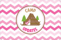 Tent Ready Pink UNPERSONALIZED Camp Postcards