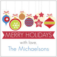 Holiday Ornaments Gift Stickers